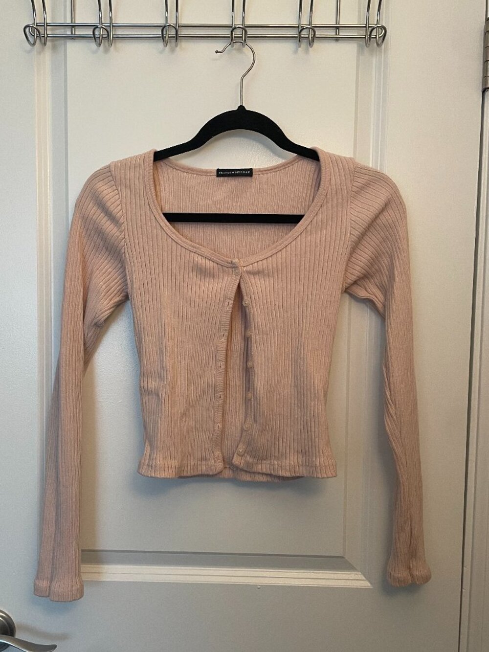 Brandy Melville Women's Pink Cardigan